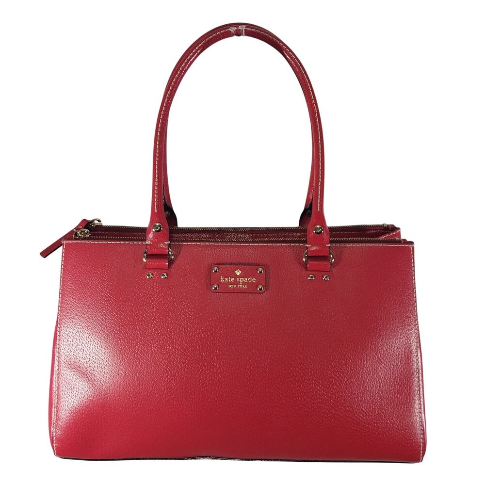 Red Leather Tote Bag - Picture 2 of 13